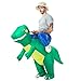 NEWBEA Inflatable Dinosaur T-rex Costume,Halloween Fancy Dress Costumes for Adult Child,Standard Size