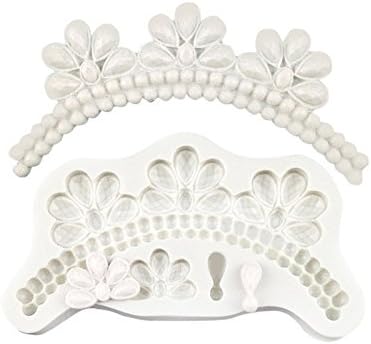 3D New Cute Pearl String Beads Silicone Mold Cake Decorating Fondant Sugarcraft Clay Baking Mold