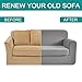 RHF 2 Separate Pieces Loveseat Cover, Slipcovers for Couches and Loveseats with Separate Cushion Cover Jacquard High Stretch Loveseat Slipcover&Couch Cover for Dogs(Loveseat: Light Grey)