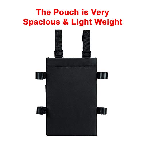 iGuerburn Crutch Bag/Pouch with Smiley Face Dual Pockets - Universal Waterproof Crutches Accessories/Supplies for Adult or Youth Crutches 9.25" x 6.3" Black - Thumbnail 6
