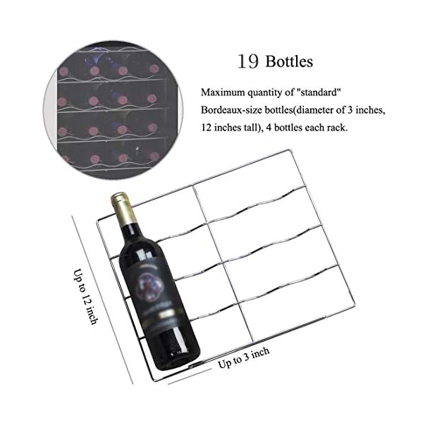 Smad-19-Bottle-Freestanding-Wine-Cooler-with-LED-Display-Glass-Door-Adjustable-Shelves-Quiet-for-Bars-Home-Kitchen-Hotels-Black