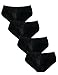 DAVID ARCHY Men's Underwear Micro Modal Soft Comfy Briefs 4 Pack (S, Black/Navy Blue)