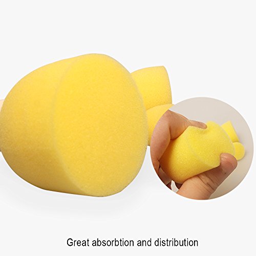 30 Pcs Round Paint Foam Sponge Painting Brushes Set Assorted Size with Wooden Handle Sponge Stippler Set/Drawing Tools For Kids, DIY Crafts (5 Size)
