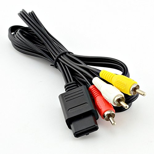 AV Composite Cable compatible with Nintendo 64/GameCube/Super Nintendo SNES