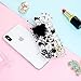 Mavis's Diary iPhone X Case, iPhone Xs Case, Full Edge Protective Case, 3D Handmade Crystal Clear Bling Diamonds Camellia Flower Bow Gold Crown Hairball Black and White Shiny Rhinestone Hard PC Cover