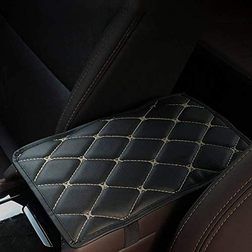 Uheng Car Center Console Cover, Universal Car Armrest Cover Protector, PU Leather Auto Arm Rest Cushion Pads, Fit for Most Vehicle, SUV, Truck Car Accessories
