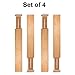 Unuber Bamboo Drawer Dividers, Cabinet Drawer Organizers Separators Partitions for Home Office Dresser Bathroom Bedroom Desk Closet，Adjustable 4 Set Natural Brown