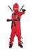 Underwraps Costumes Big Boy's Children's Red Ninja Costume, Medium 6-8 Childrens Costume, red, Medium