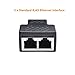 RJ45 Ethernet Splitter Adapter, RJ45 1 Female to 2 Female Port LAN Ethernet Network Coupler Adapter Cable, Suitable Cat5e, Cat6, Cat7 Cable