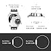 Men's Unique Analog Watch, Luxury Fashion Dress Quartz Wrist Watches with Comfortable Leather Band Large Face Dual Dial Cool Design Two Time Zone Silver