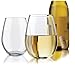 Libbey Vina Stemless Red Wine Glasses, 11.75-ounce, Clear, Set of 4