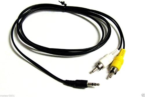 3 5mm m audio stereo black jack 2 rca m cable adapter 4 5ft yellow white