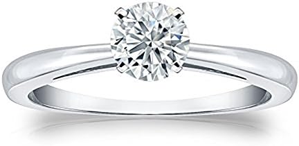 VBJewels Women's 0.50 Ct Round Cut Cubic Zirconia Solitaire Engagement Ring 14K White Gold Toned 7.5