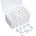 95 Pieces Cup Rings Glue Rings Disposable Plastic Tattoo Glue Holder Nail Art Eyelash Extension Makeup Rings with Storage Box