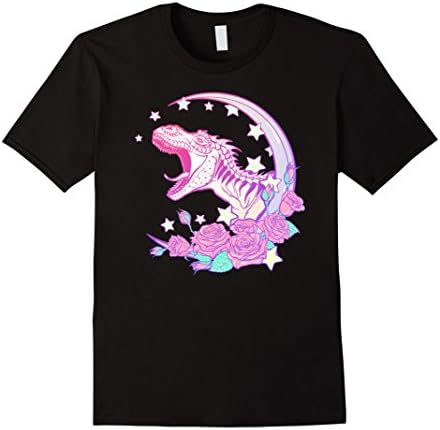 Mens Pastel Goth Trex TShirt - Vaporwave Aesthetic XL Black