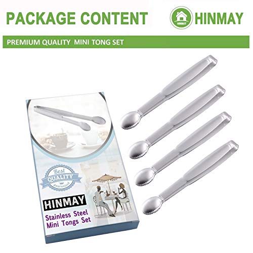 image for HINMAY Mini Appetizers Tongs Serving Tongs 5-3/4