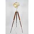 Thor Vintage Stage Searchlight Wooden Tripod Stand Search Light Studio Spot Lamp Rustic Vintage Home Decor Gifts