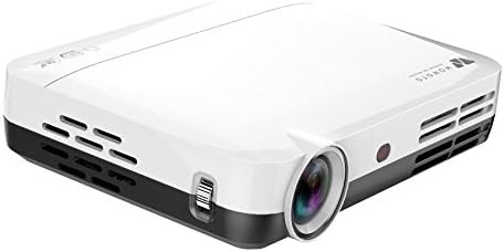 TIHO Pico Smart Projector Android4.4 DLP Home Theater Projector Mini Portable Build in Wifi Quad Core CPU Full 3d Bluray 3d Usb3.0 Av Hdmi Bluetooth4.0 LED Lamp Wireless Sync Phone White