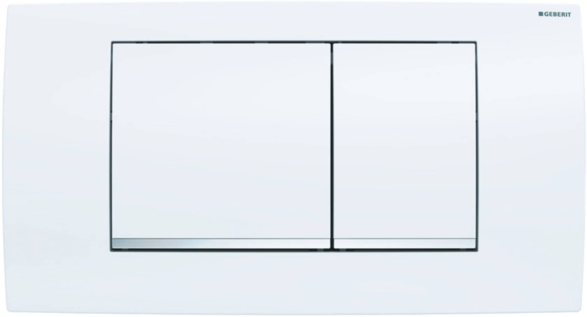 Geberit 115.899.KJ.1 Twinline Control Plate for 2 Quantities, 34 x 18.5 x 3.2 cm, White