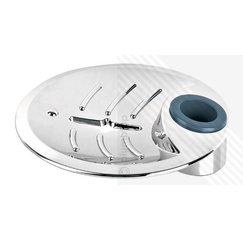 Oval Soap Dish Chrome (fits onto 22mm or 25mm Shower Rails) Amazon.co