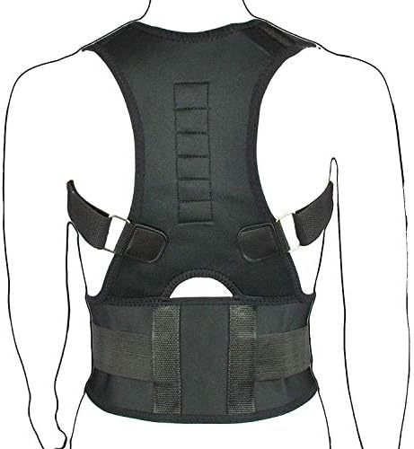 Zinmark Therapy Magnetic Posture Corrector Shoulder Support, Back Brace Belt-Full Spine and Back Pain Relief with Magnets-for Women and Men