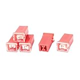 Auto Car Straight Female Terminals Link PAL Fuse 30A 32V Red 5 Pcs