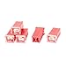 Auto Car Straight Female Terminals Link PAL Fuse 30A 32V Red 5 Pcs