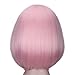 Short Pink Bob Wig With Bangs Natural Look Cosplay Straight Hair Wigs for Women 13