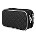 ELLIS JAMES DESIGNS Travel Makeup Bag - Make Up Travel Bag - Makeup Brush Case With Compartments Soft Padded Travel Jewelry Roll and Make Up Bags 2-in-1 Cosmetic Cases No Tangle Necklace Case
