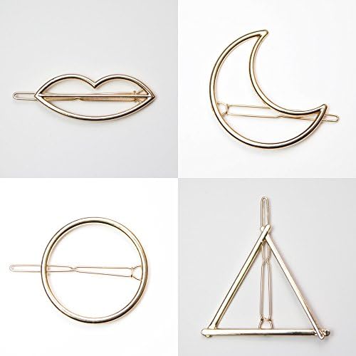 Hair Clips by eFemme USA | Hair Accessories for Women, 4pc Set (Gold)