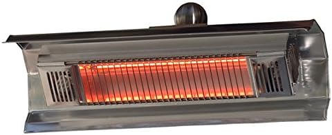 Modern Design Outdoor & Outdoor Wall Mounted Electric Patio Heater with 2.4 m Electrical Cord (1.5 KW Output) (Stainless Steel)