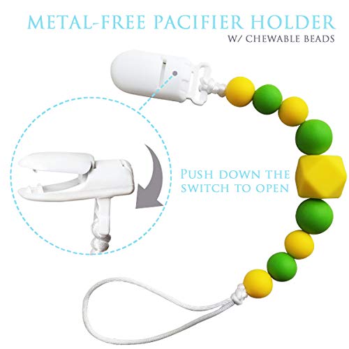 CANAY Dinosaur Teething Toys | Baby Teether Toys with Teether Pacifier Clip Holder | BPA-Free Molar Teether Toys | Best - Thumbnail 2