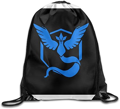 AALEXXJI1 Pokemon Go Team Mystic Articuno Drawstring Backpacks Sack Bags