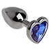 Herocome Beginner Plug Aluminum Alloy Heart Shaped Rhinestone Toys For Women Adult Product 3 Size S M L
