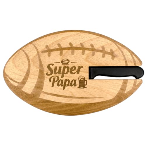ERNESTINE - Rugby Papa aperitif board - Christmas gift for dad sports fan - Father's Day gift idea - rugby gift ideas for men - personalized aperitif board - sports cutting boards