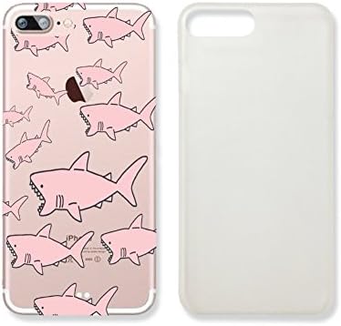 Shark Pattern Clear Transparent Plastic Phone Case for Iphone 7 PLUS_ SUPERTRAMPshop (VAS193.7plsl)