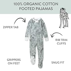 HonestBaby Non-Slip Footed Pajamas One-Piece