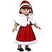 Shero 14-16 Inches Baby Doll's Christmas Dress Suit ( Dress + Hat + Cape )