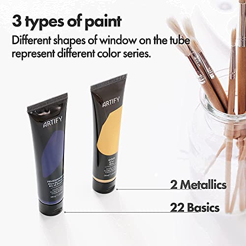 ARTIFY Premium Heavy Body Acrylic Paint Set, 12 Colors 2 (1.29 oz