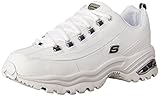 Skechers Sport Women's Premium Sneaker,White/Navy,10 M US