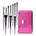 10 pcs Makeup Brushes Set - HEDILINA Professional Makeup Brush Kit, Eyebrow Eyeshadow Eyelash Lip Foundation Blush Powder Blending Concealer Brushes (Rose Red)