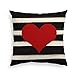 AVOIN Love Heart Throw Pillow Cover, 18 x 18 Inch Holiday Valentine's Day Mother's Day Anniversary Wedding Cushion Case Decoration for Sofa Couch Living Room