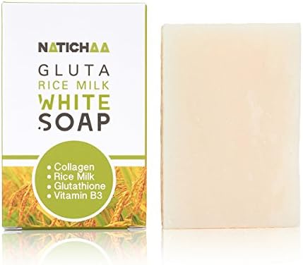 Glutathione &amp; Rice Milk Whitening Soap - Skin Lightening - Deeply Nourish &amp; Brighten Your Skin -Change Damaged &amp; Bleaching Skin - For Body &amp; Facial Complexion &amp; All Skin Types