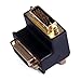 HDE Gold Plated 90 Degree DVI-I 24+5 Right Angle Male to Female Adapter
