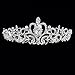 LRKC Bridal Tiara Wedding Crown Pageant Princess Rhinestone Crystal