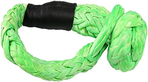 Comily Plus+ UHMWPE 13/32" Soft Shackle with Black Saft Guard Heavy Duty for 4 Off-Road ATV UTV Winch Ropes-Green Color