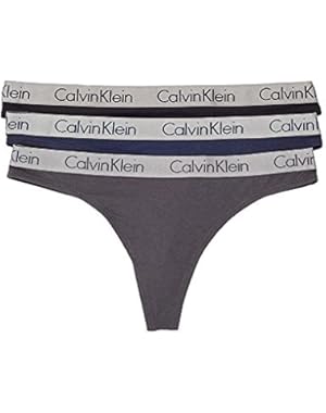 Women's 3 Pack Logo Cotton Thong Panty