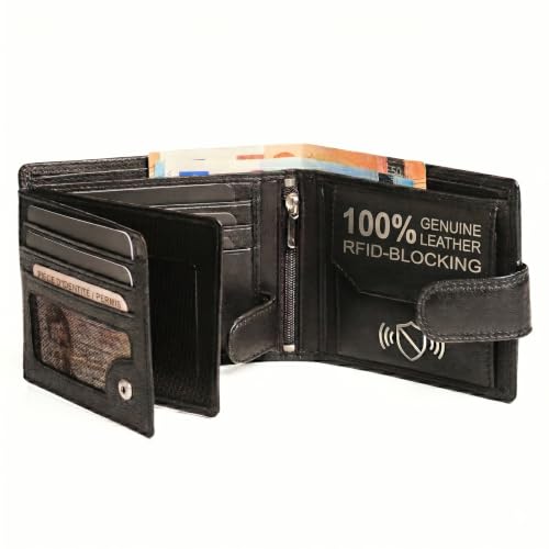 HansGo Wallets for Men Leather - Wallet with Style - Men's Wallet Handmade Genuine Leather - Wallets with RFID - The Comfortable Wallet - Wallets for Men - Original Gifts.