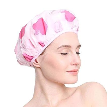 Realshopee Single Piece Western Wear Top Printed Reusable Shower Cap with Elastic Band for Women (Random Colour)
