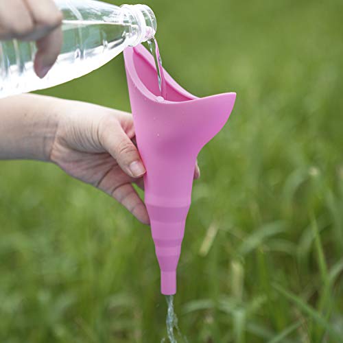Female Urination Device,Silicone Funnel Urine Cups Pee Funnel Portable Urinal for Women Standing Up to Pee Funnel,Perfect for Travel, Outdoor Activities Including Camping, Hiking and Festivals - Thumbnail 4